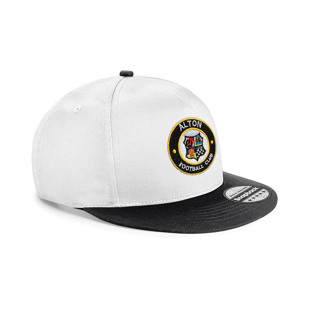 Alton FC Youth Retro Style Snapback Cap - White/Black